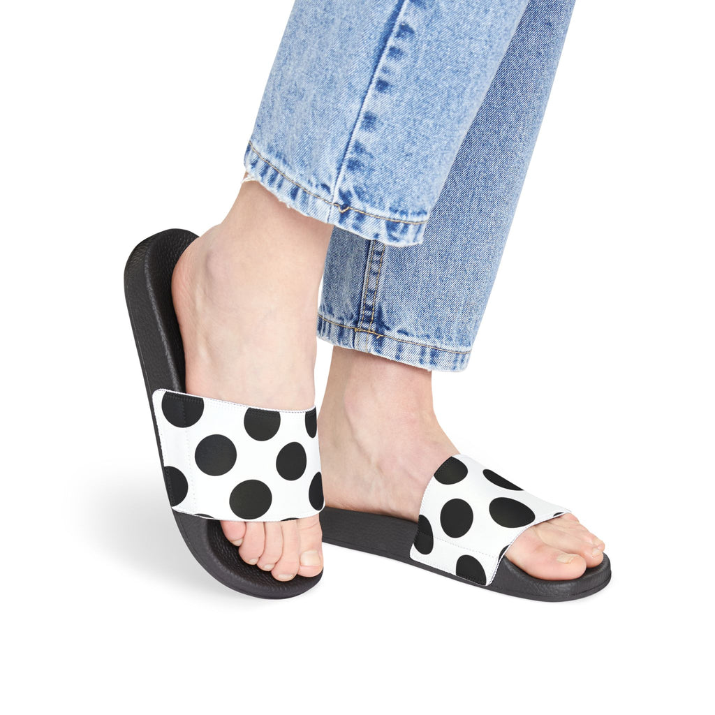 Black Polka Dot Slide Sandals