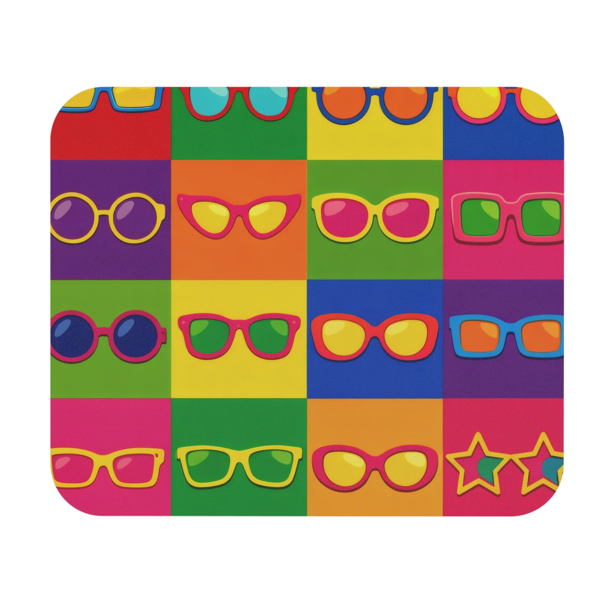 Pop Art Shades - Colorblock Sunglasses Mouse Pad