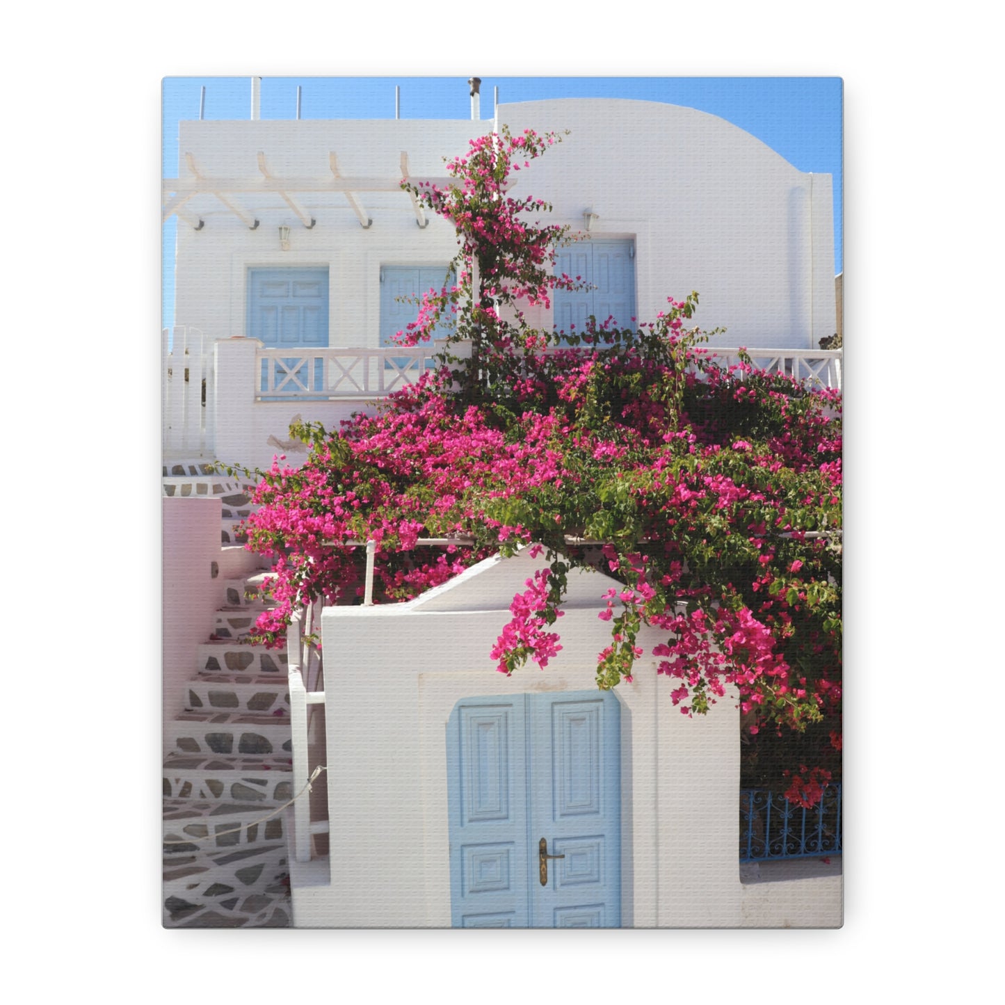 Santorini Bougainvillea Matte Canvas