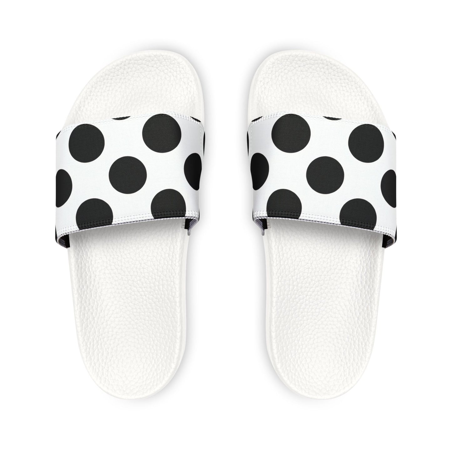 Polka Dot Slide Sandals — Women's Removable-Strap Summer Slides