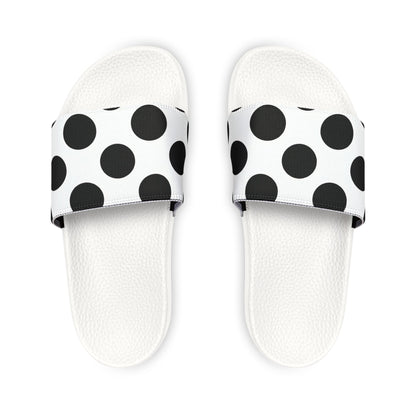 Polka Dot Slide Sandals — Women's Removable-Strap Summer Slides