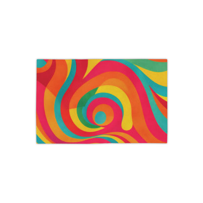 Psychedelic Swirl Beach Towel — Retro Rainbow Pool & Summer Towel