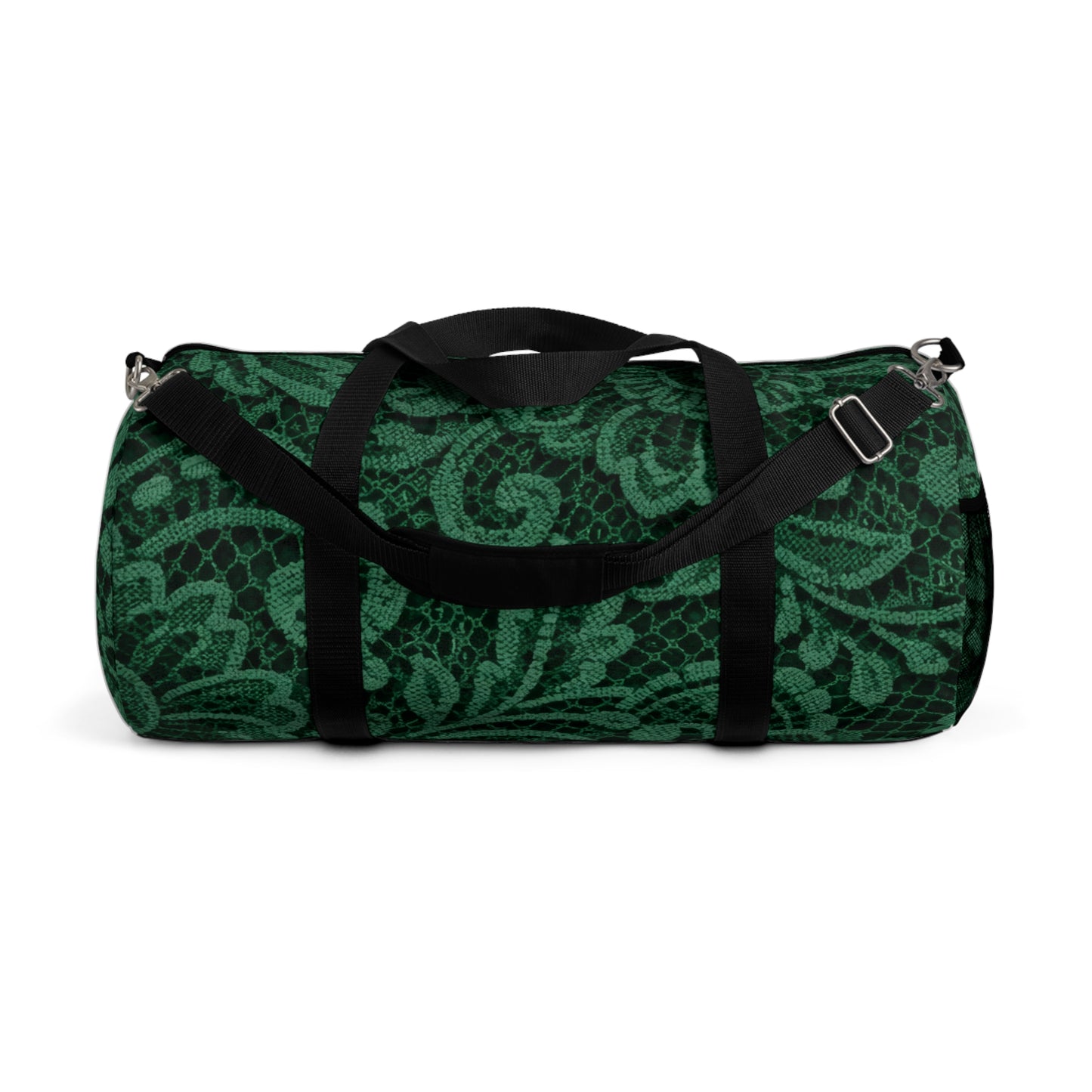Emerald Lace Duffel Bag – Floral Pattern Travel & Gym Bag