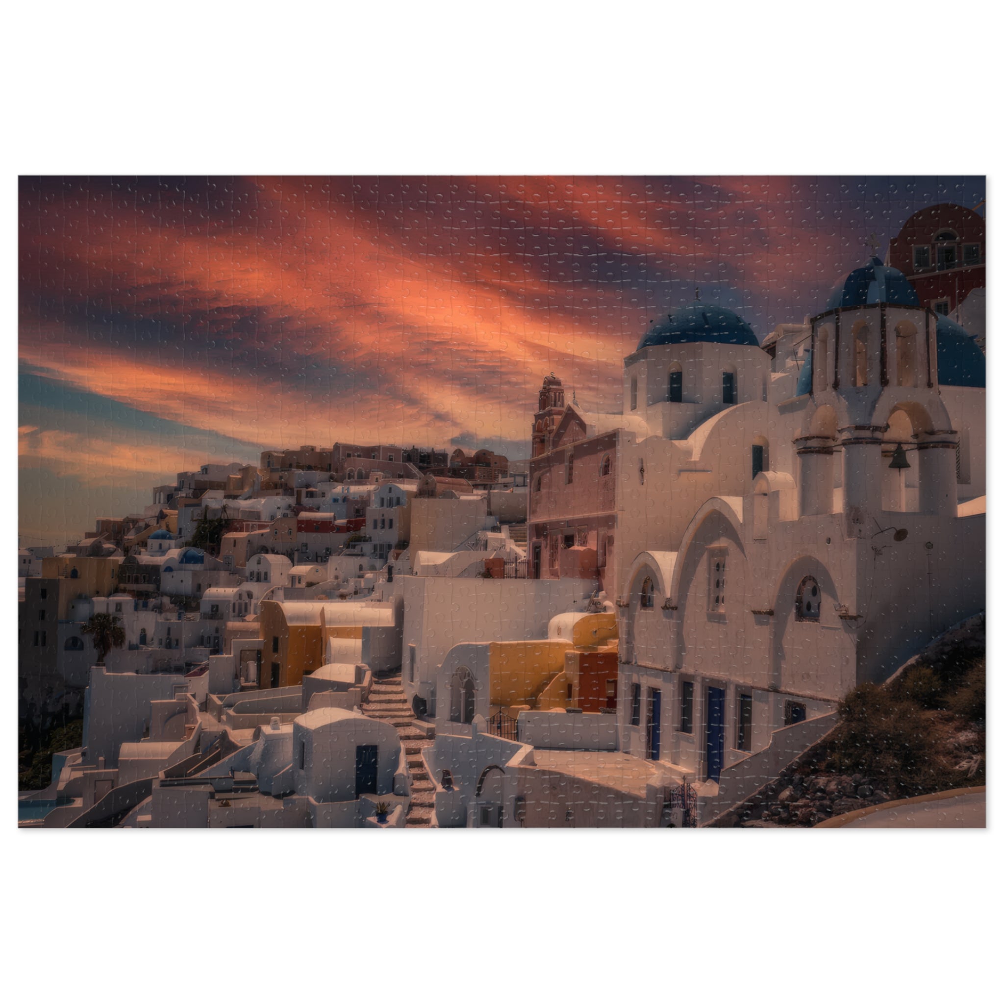 Santorini Sunset Jigsaw Puzzle