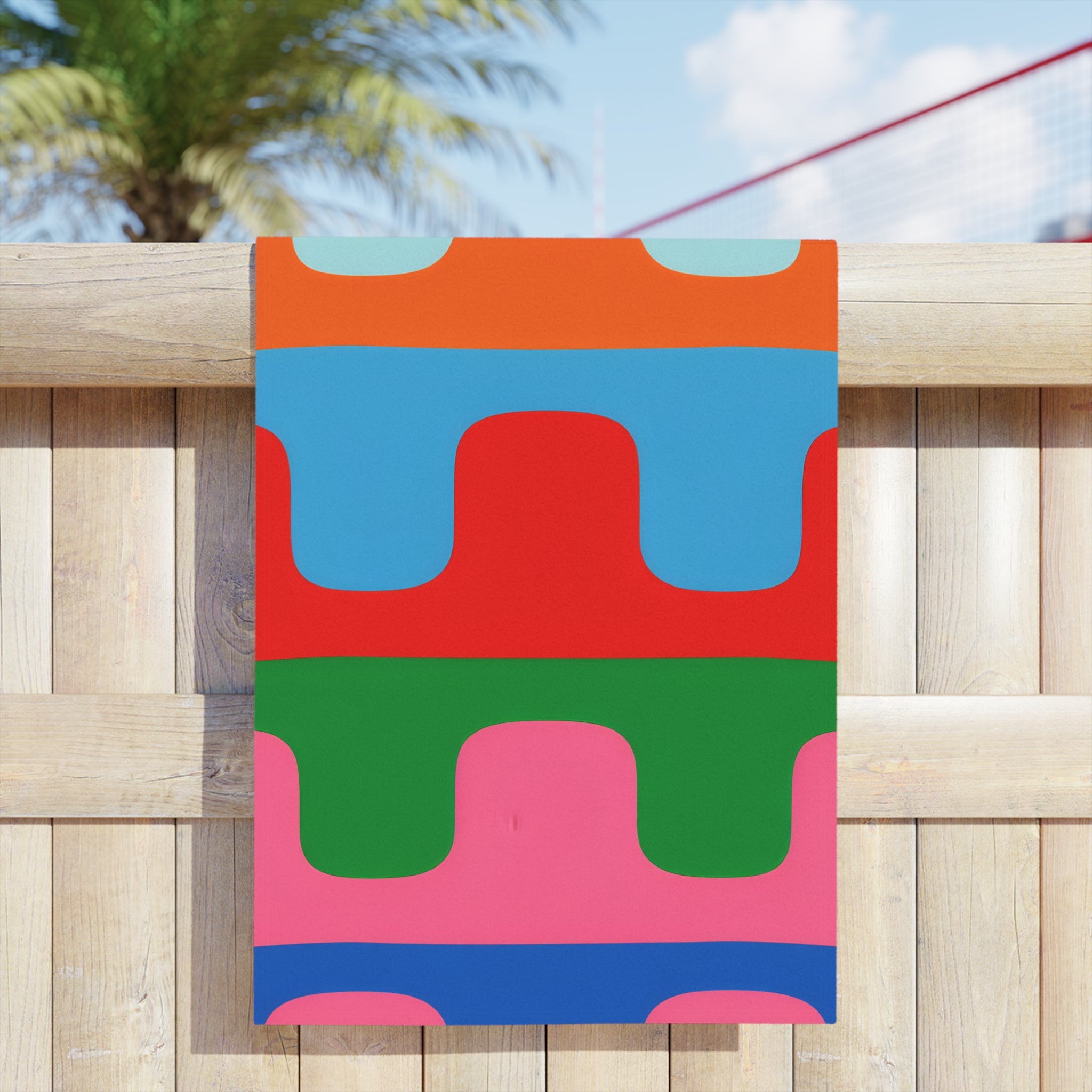 Color Block Pop - Retro Abstract Beach Towel