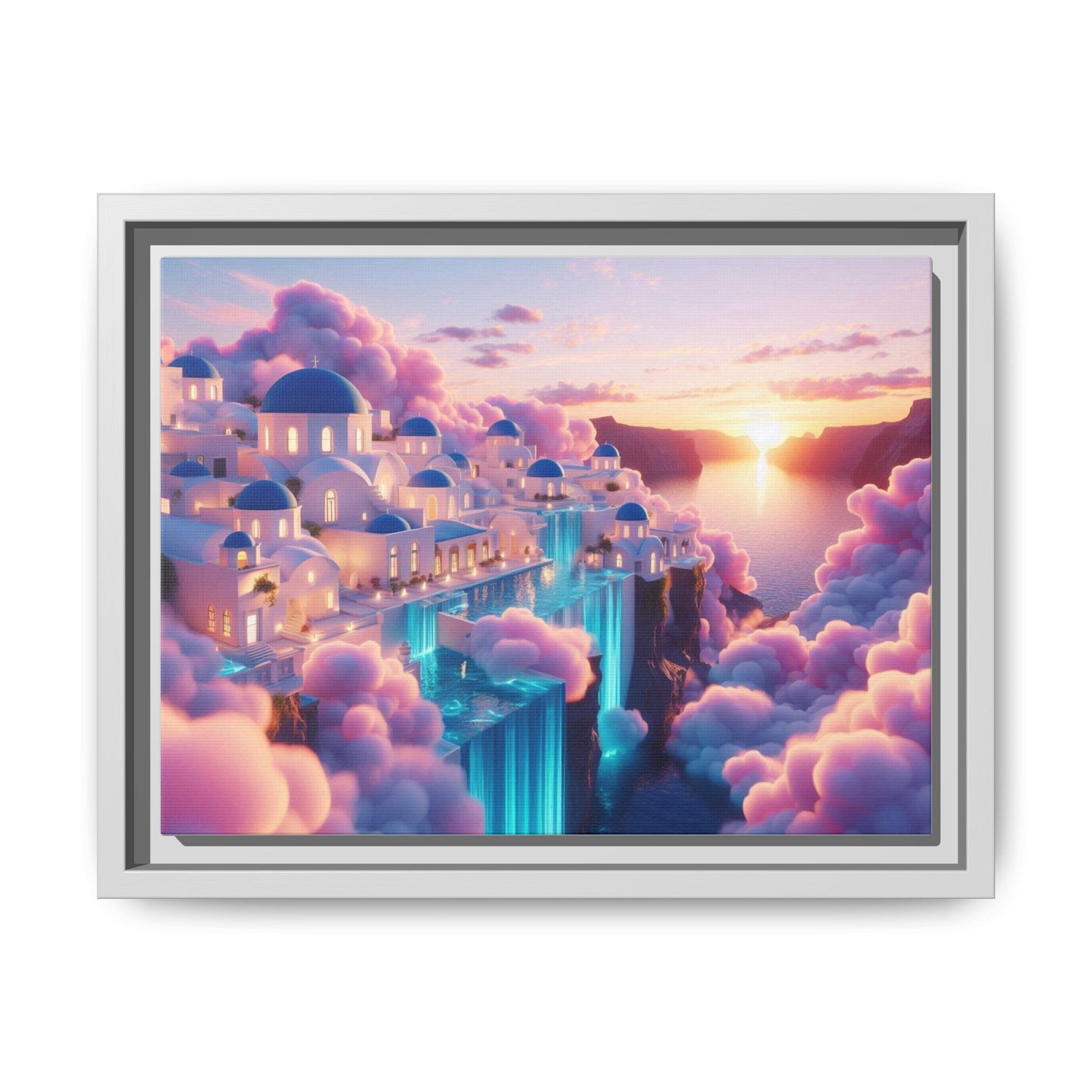 Sunset Cloudscape Framed Canvas Print