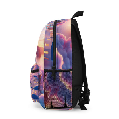 Dreamscape Sunset Backpack — Fantasy Cloud City Travel Bag
