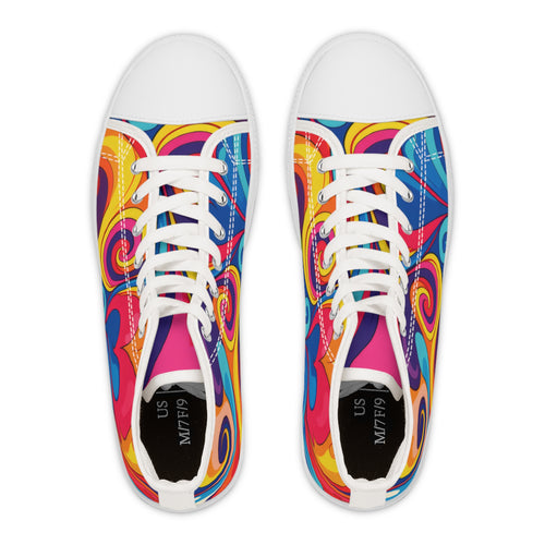 Cosmic Swirl High-Top Sneakers