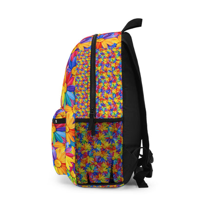Colorful Daisy Backpack – Vibrant Floral School & Everyday Bag