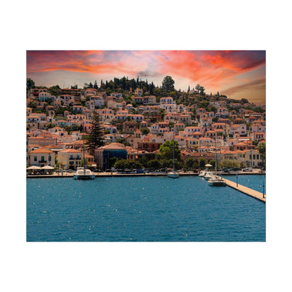 Sunset Poros Island Greece  Poster | Rolled Poster