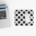 Classic Dot - Black and White Polka Dot Mouse Pad