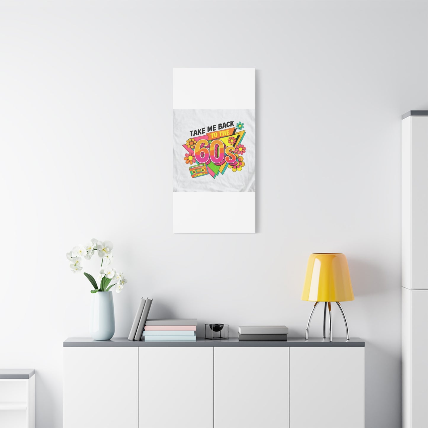 Take Me Back to the 60s Canvas — Retro Pop Art Matte Stretched Wall Art