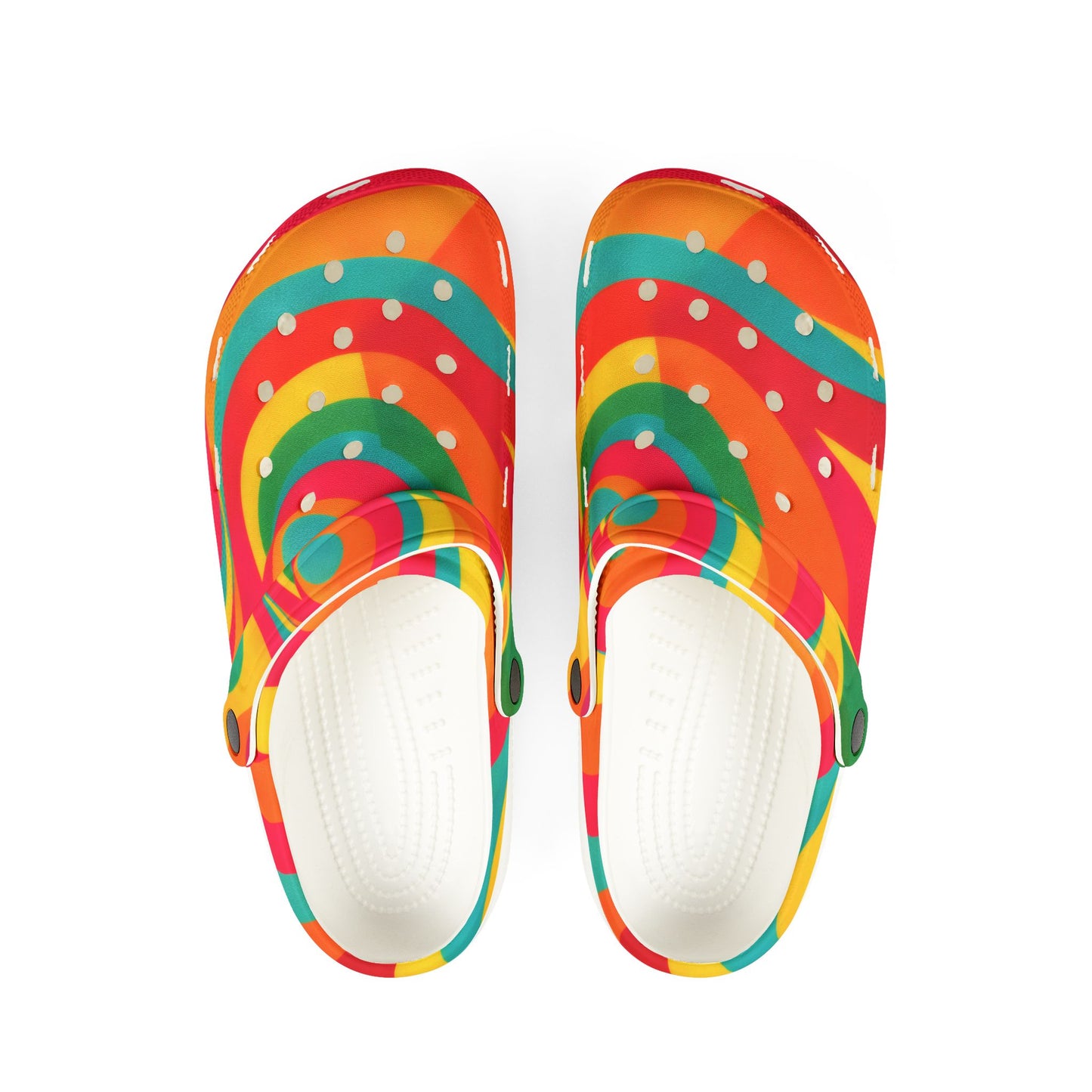 Colorful Swirl EVA Clogs — Psychedelic Comfort Slip-Ons
