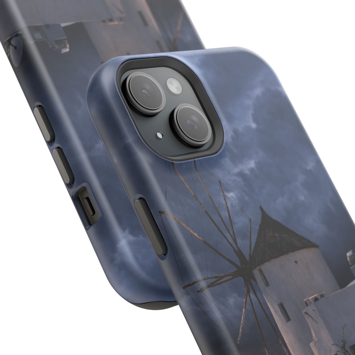 Santorini Windmill Sunset phone case | Magnetic impact-resistant case Greek Island Travel Gift