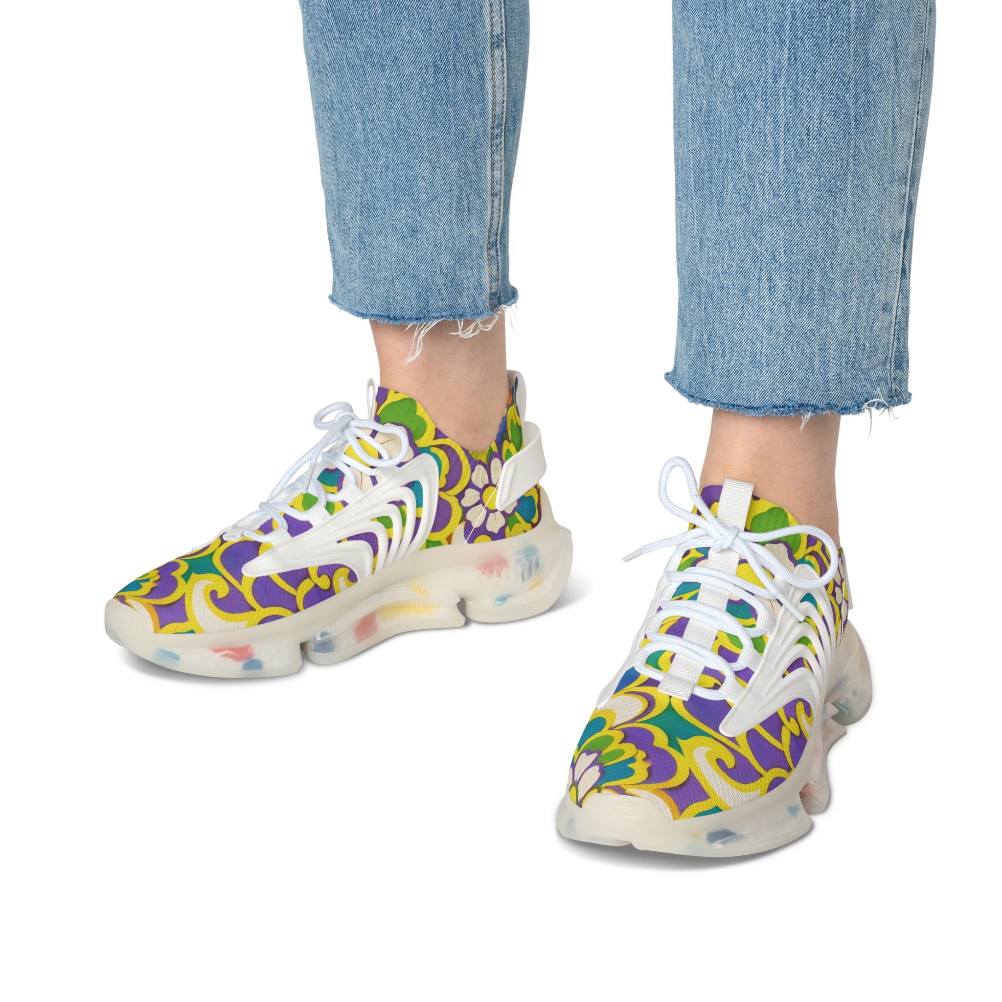 Retro Floral Chunky Sneakers
