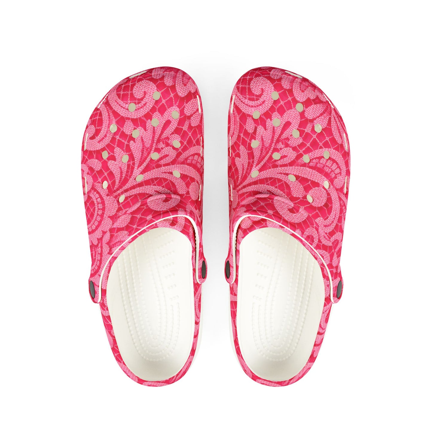 Pink Floral Garden Clogs — EVA Foam Slip-On Shoes