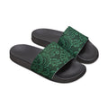 Emerald Damask Slide Sandals