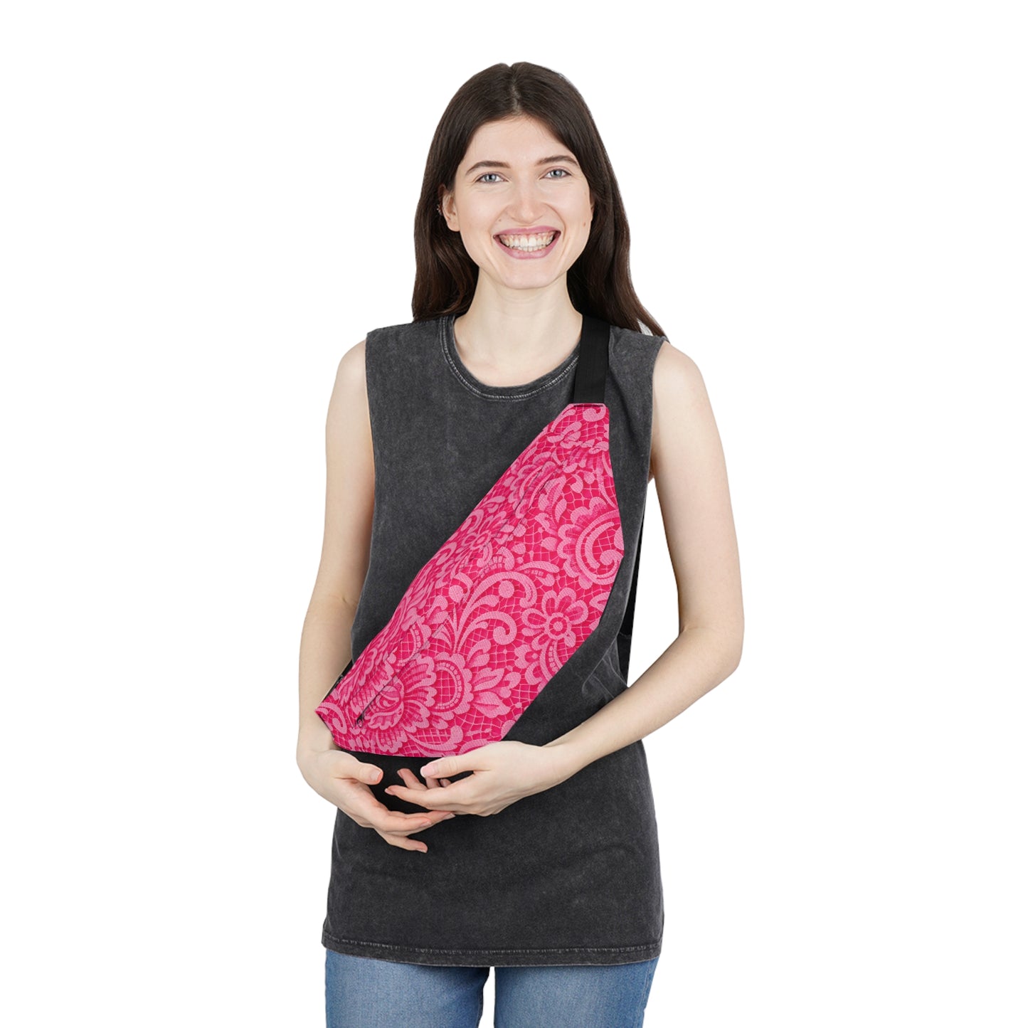 Pink Paisley Fanny Pack — Large Travel Waist Bag