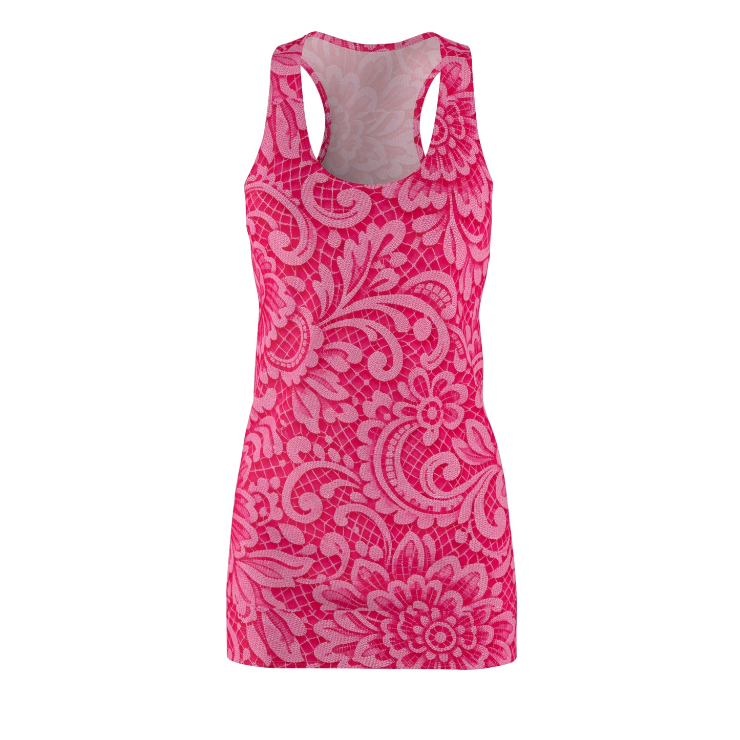 Pink Floral Racerback Dress - All-Over Print Women's Summer Dress