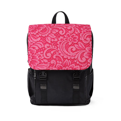 Floral Pink Paisley Backpack – Casual Shoulder Daypack