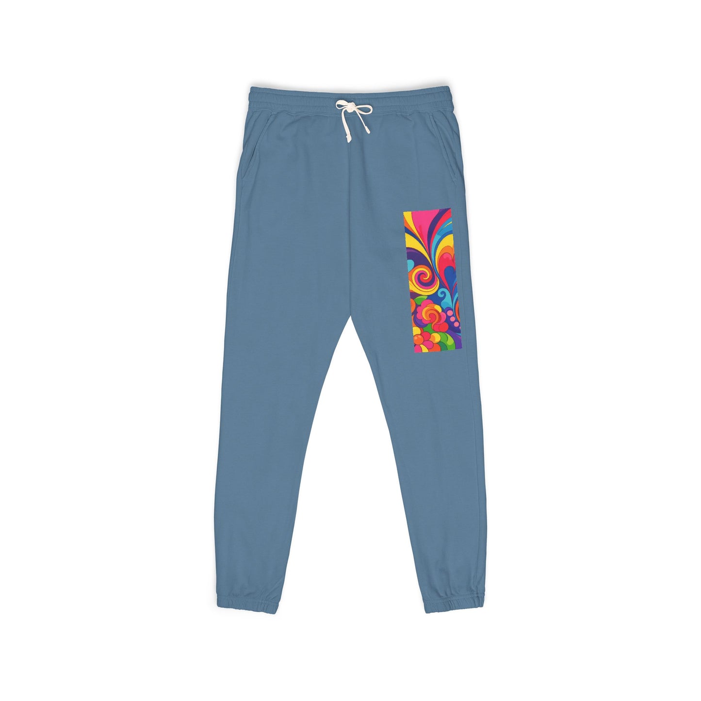 Floral Psychedelic Joggers — Colorful Side Panel Sweatpants