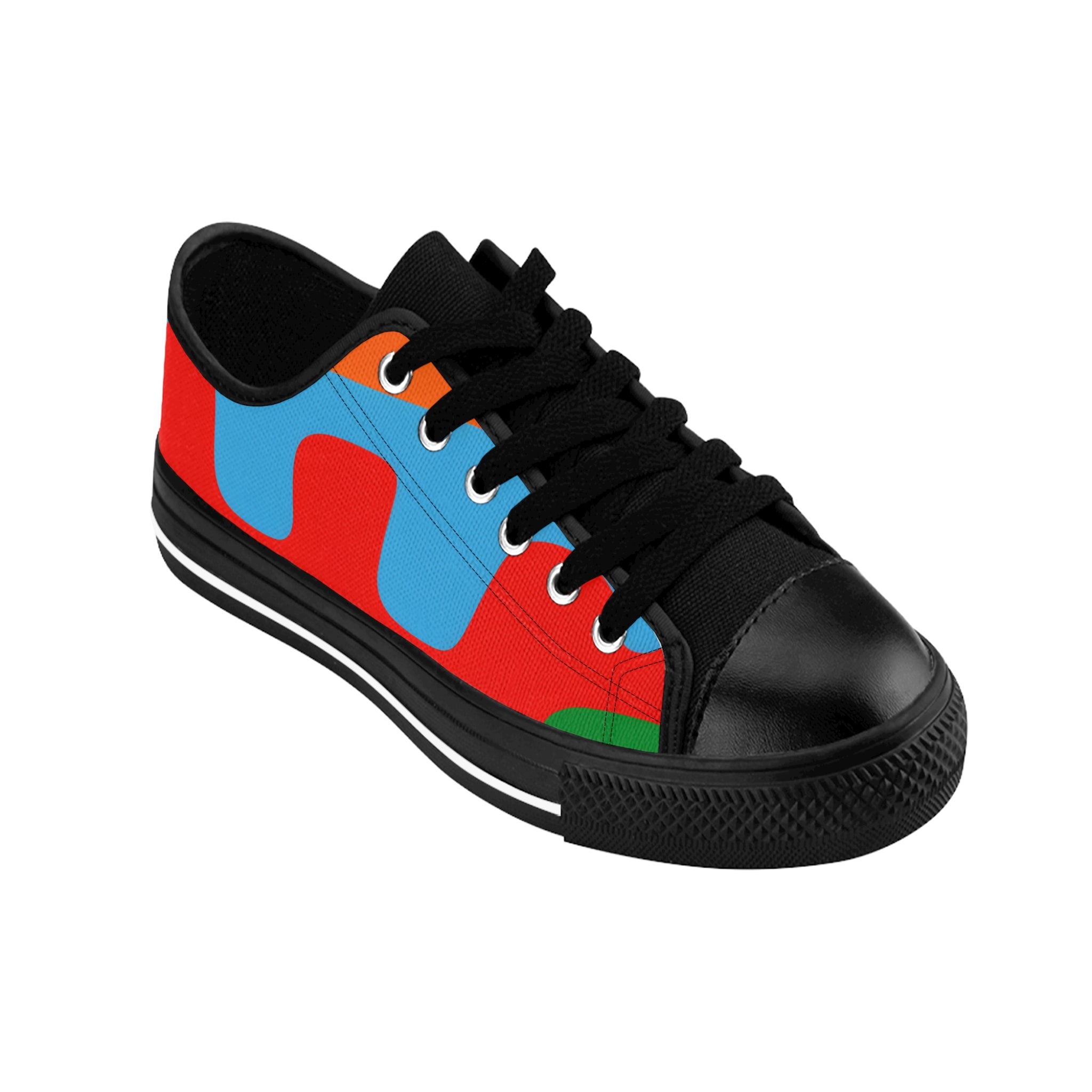 Abstract Color Block Low-Top Sneakers