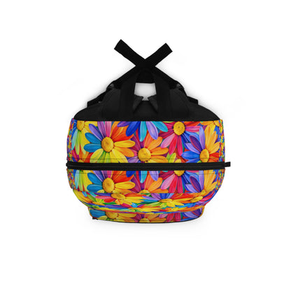 Colorful Daisy Backpack – Vibrant Floral School & Everyday Bag