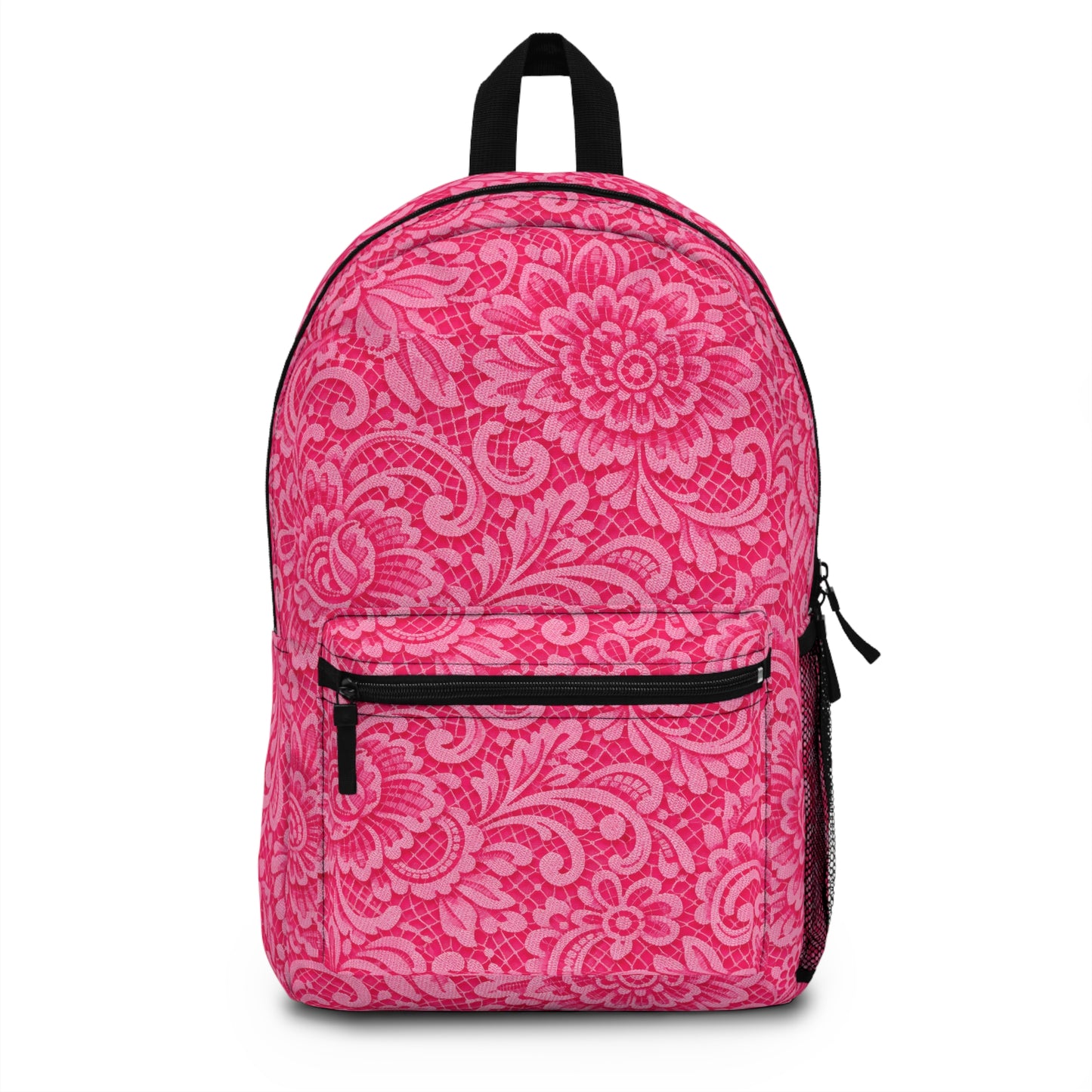 Pink Floral Pattern Backpack – Vibrant Paisley Flower Print School & Everyday Bag