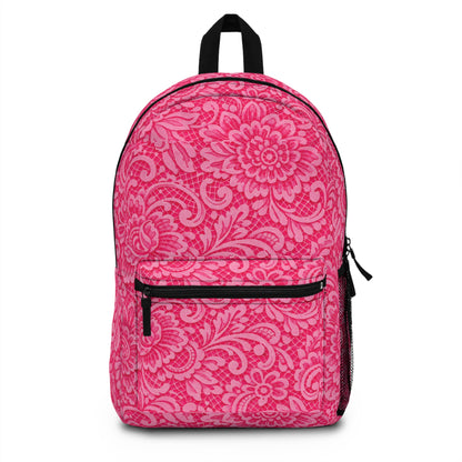 Pink Floral Pattern Backpack – Vibrant Paisley Flower Print School & Everyday Bag
