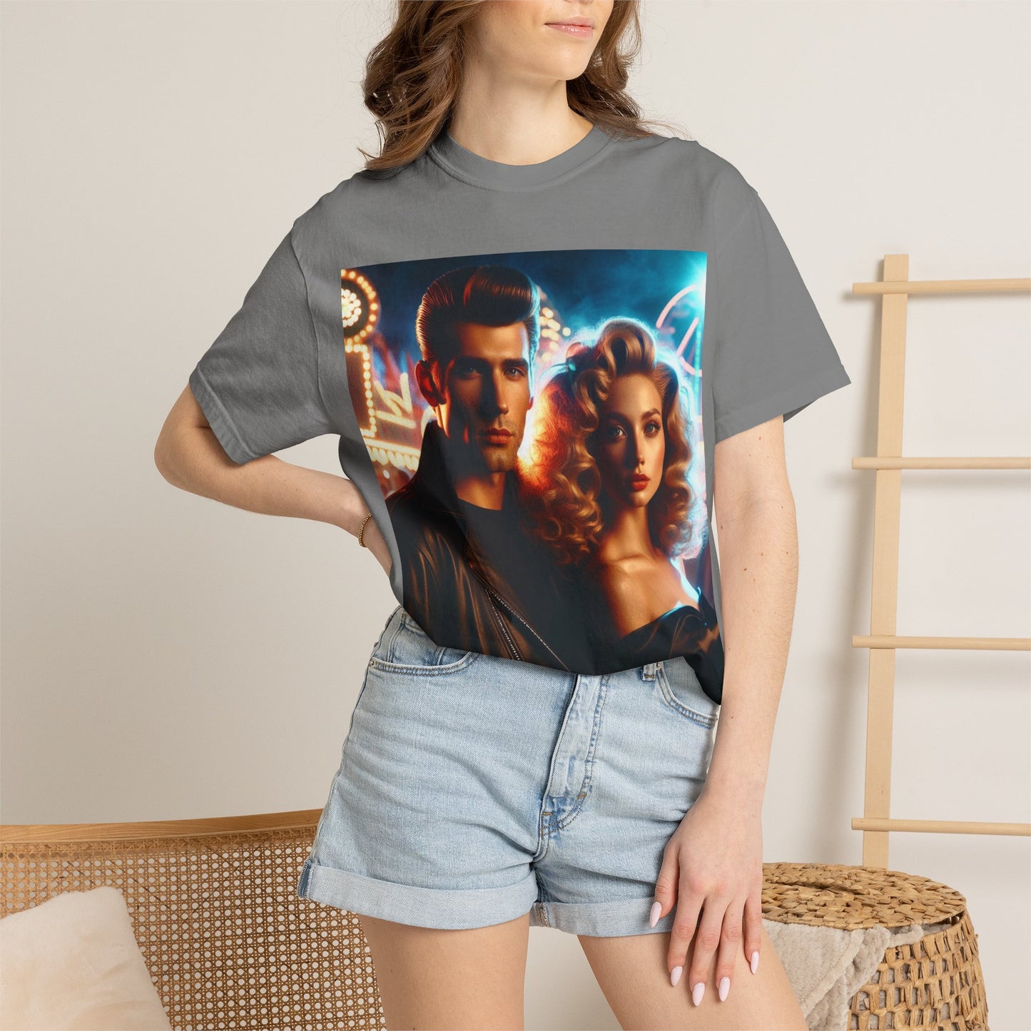 Summer Nights Cinema Tee — Vintage 1950s Carnival Romance Graphic T-Shirt