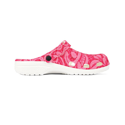 Pink Floral Garden Clogs — EVA Foam Slip-On Shoes