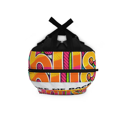 60s Retro Backpack — "Take Me Back to the 60s" Psychedelic Floral School/Travel Bag