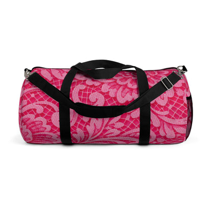 Pink Floral Pattern Duffel Bag — Stylish Travel & Gym Bag