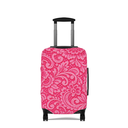 Pink Paisley Luggage Cover — Floral Travel Suitcase Protector