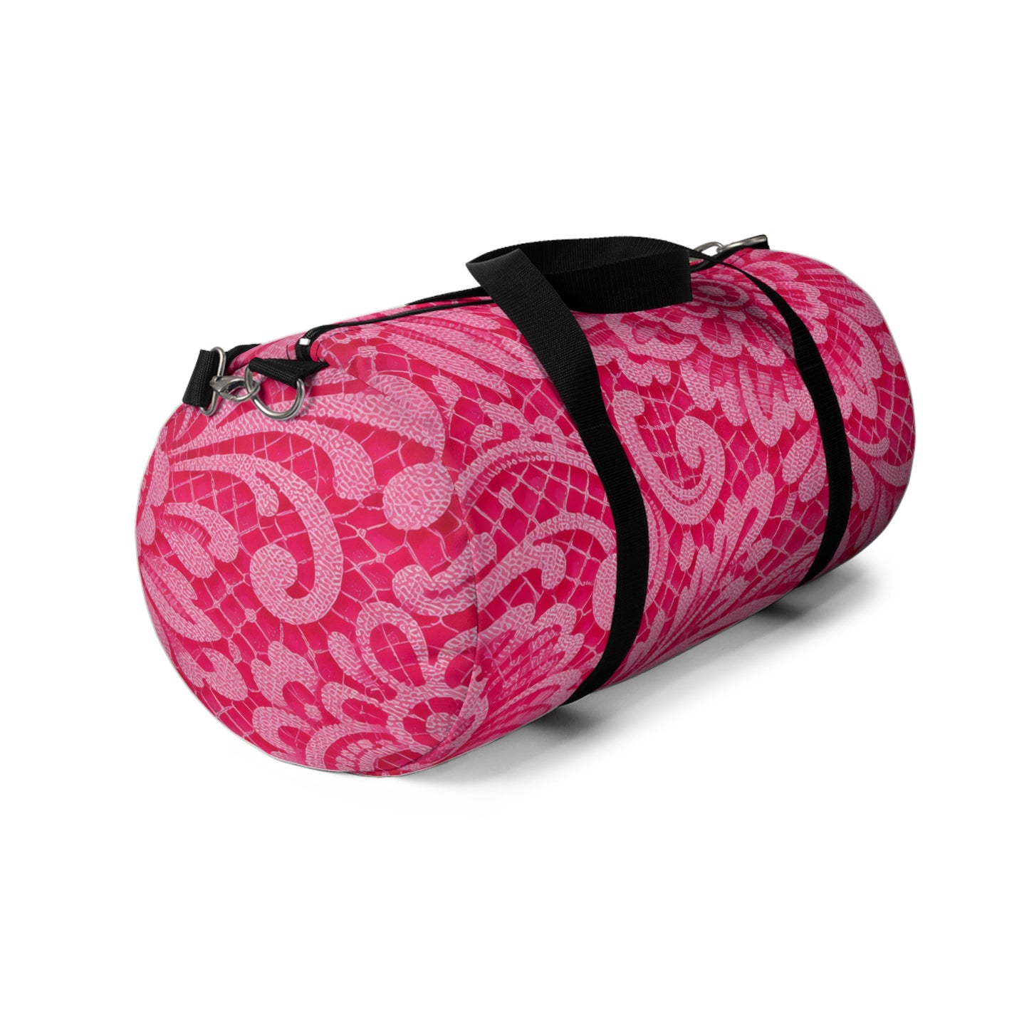 Pink Floral Pattern Duffel Bag — Stylish Travel & Gym Bag