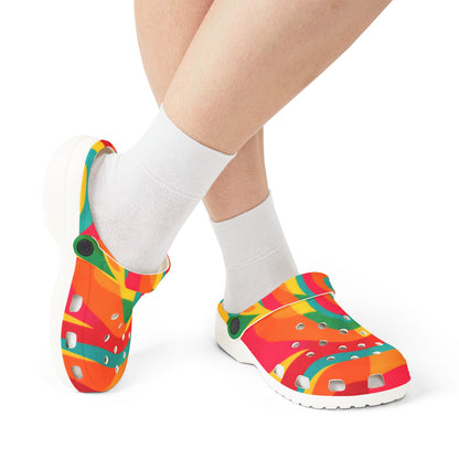 Colorful Swirl EVA Clogs — Psychedelic Comfort Slip-Ons