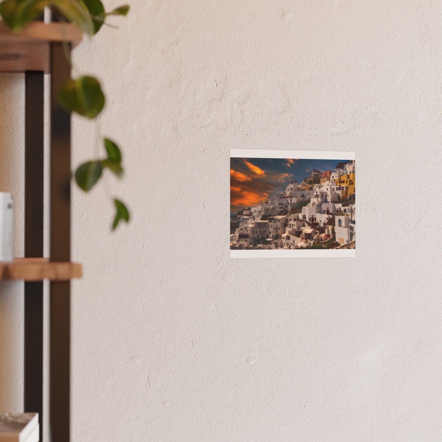 Santorini Sunset Dreams Satin  Poster