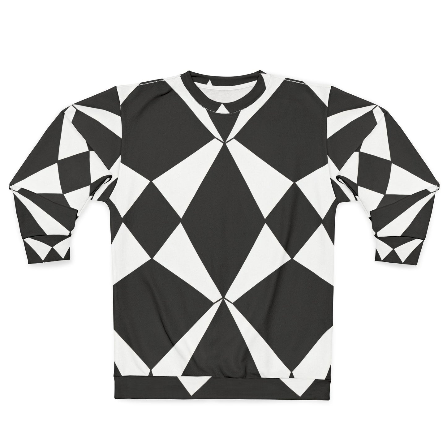 Vibrant 60s Mod Op-Art Geometric Diamond Sweatshirt
