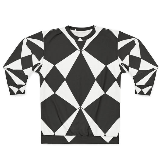 Vibrant 60s Mod Op-Art Geometric Diamond Sweatshirt