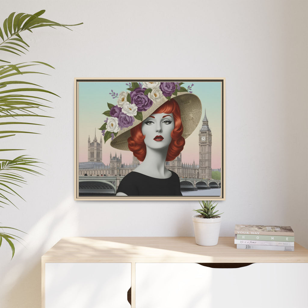 Red Queen of London Framed Canvas
