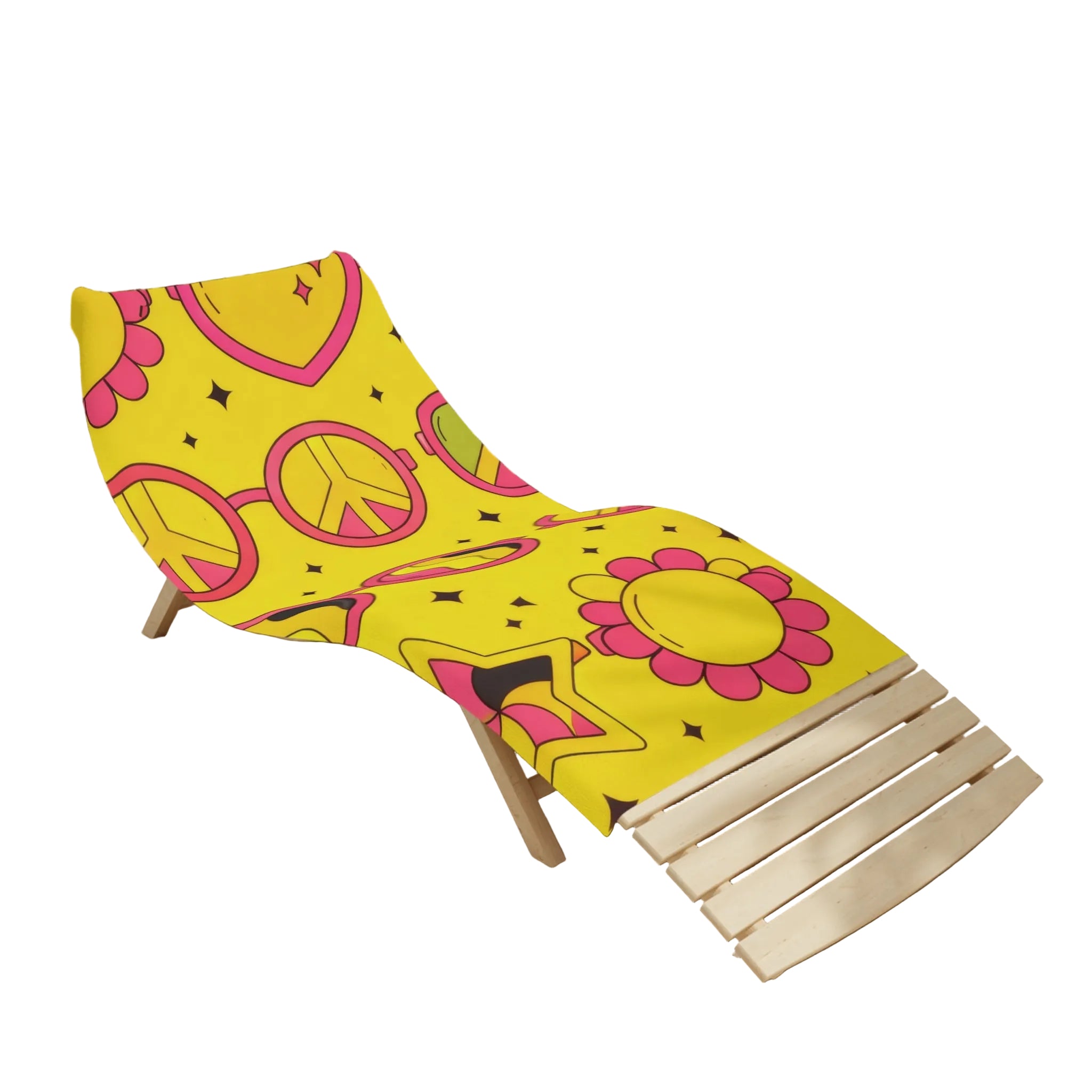 Peace & Love - 60s Cartoon Beach Towel