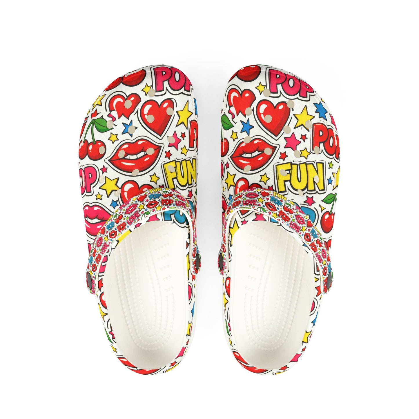 Pop Art Fun EVA Foam Clogs – Colorful Graphic Slip-On Shoes