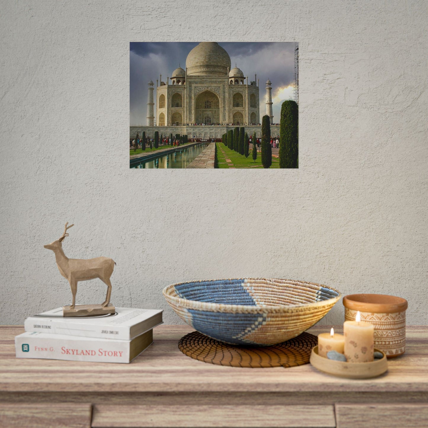 Taj Mahal Photograph Rolled Poster | India Landmark Wall Art