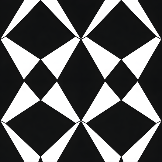 Black White Geometric Op-Art Seamless Pattern — High-Resolution Digital Download