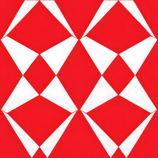 Red White Geometric Op-Art Seamless Pattern — High-Resolution Digital Download