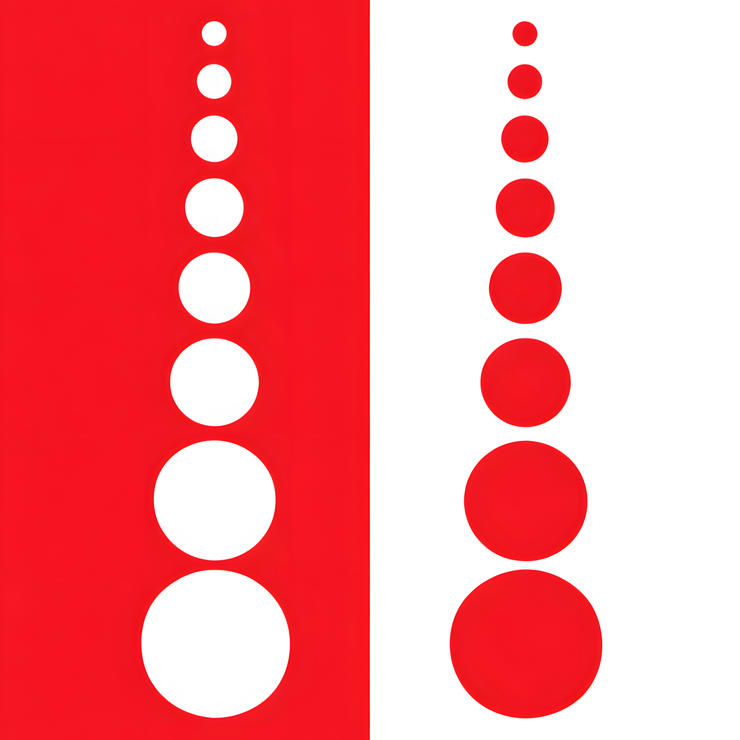 Red White Polka Dot Op-Art Pattern — High-Resolution Digital Download