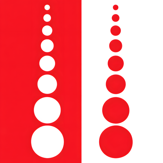 Red White Polka Dot Op-Art Pattern — High-Resolution Digital Download