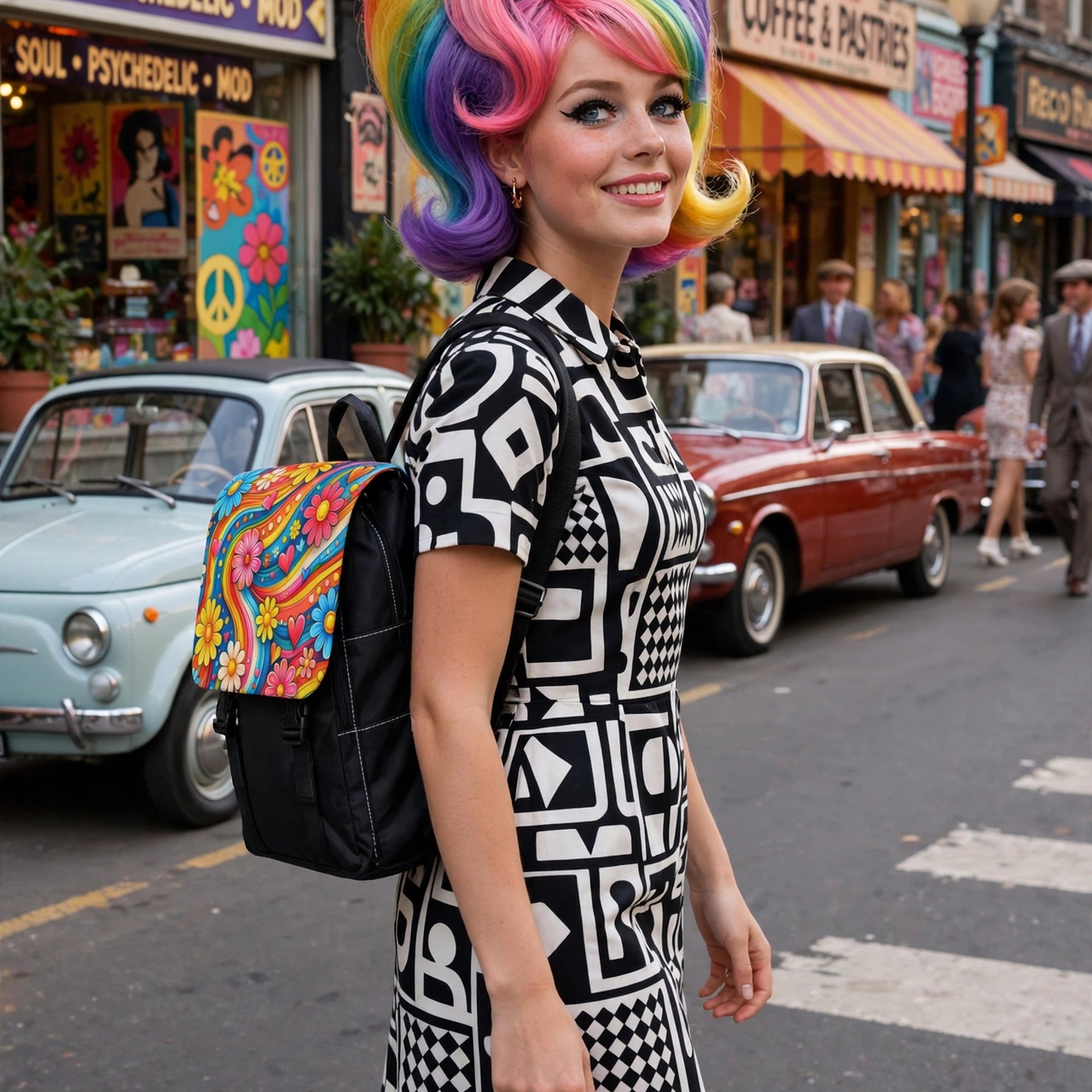 Rainbow Groovy Love Backpack
