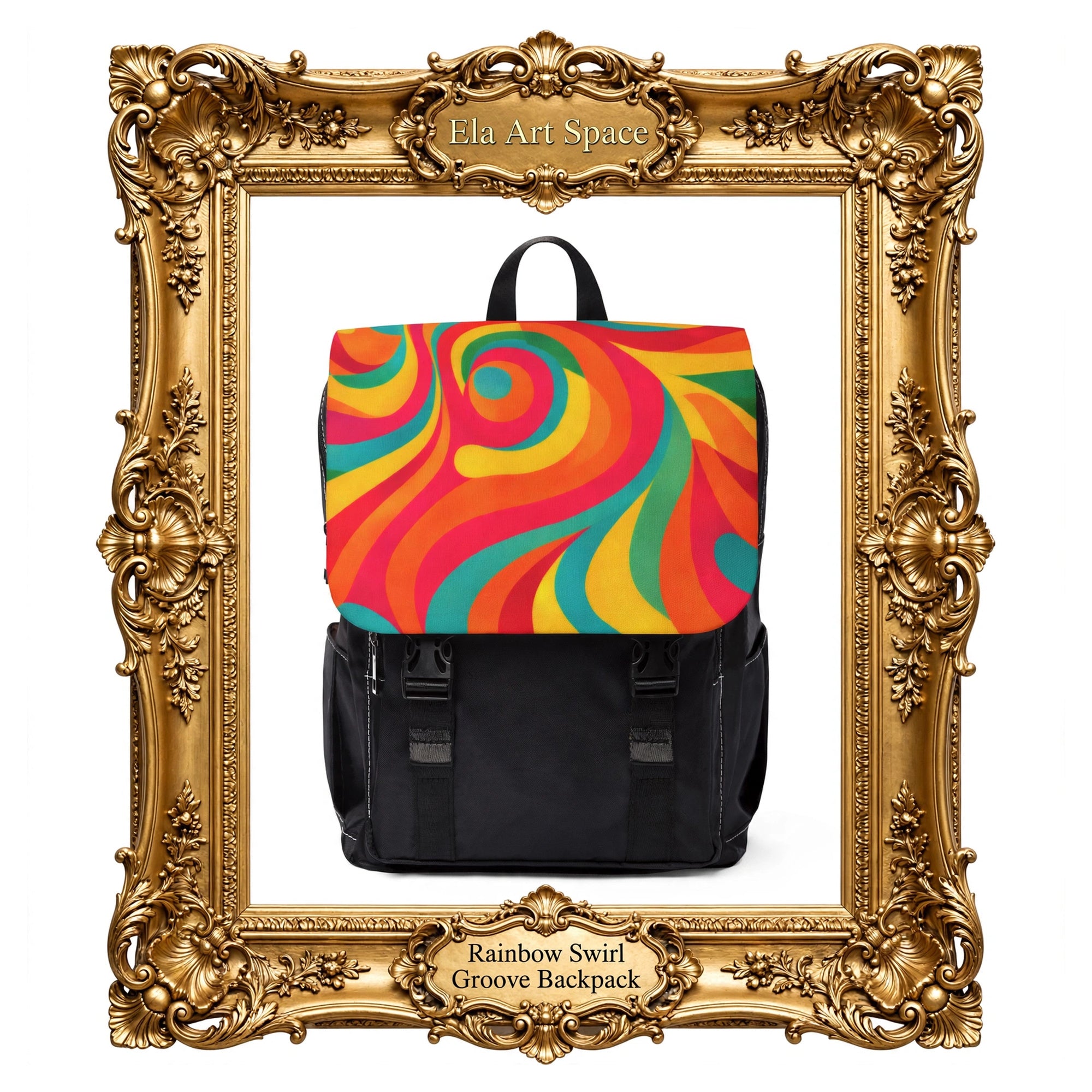 Rainbow Swirl Groove Backpack