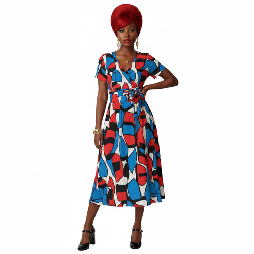 Abstract Cubist Dress Modelka 2 retry